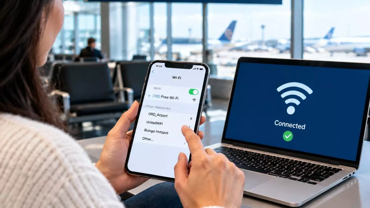 Connecting Ord Airport Wifi